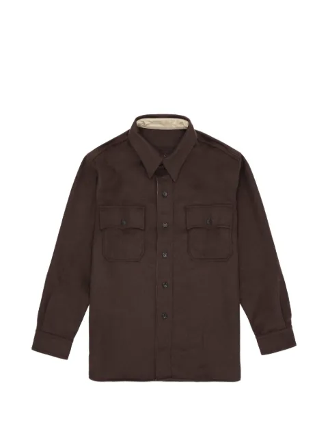 Fortela Cpo2.0 chest-pockets shirt Brown CPO20MA604BRW