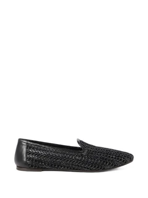 Brunello Cucinelli woven-raffia loafers Black MZ90C3263C101