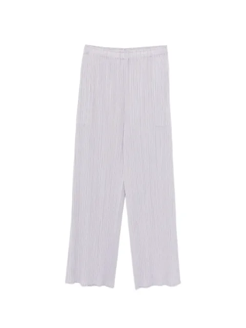 Pleats Please Issey Miyake Square pleated trousers Purple PP58JF483