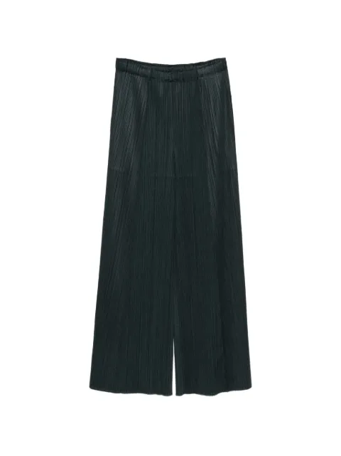 Pleats Please Issey Miyake Monthly Colors November pleated trousers Green PP58JF154