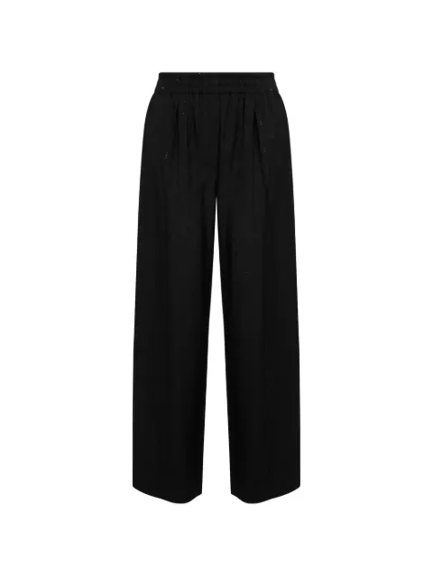 Brunello Cucinelli sequin striped trousers Black ML594HX699C101