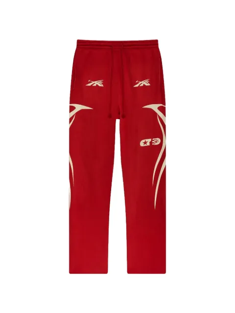 HELLSTAR logo-print track pants Red HSR139