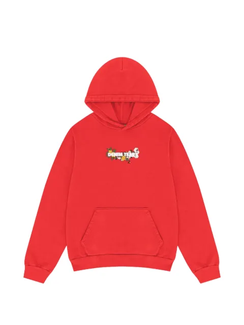 Denim Tears floral-embroidery hoodie Red DT315