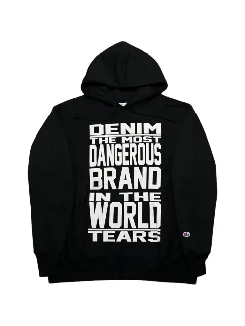 Denim Tears Mission Statement printed hoodie Black DT307