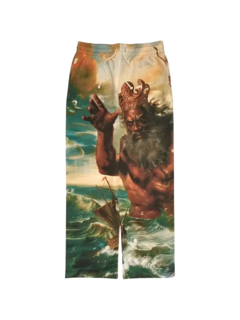 Denim Tears printed poseidon's revenge track pants Blue DT310