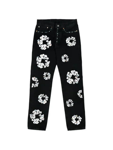 Denim Tears x Levi's 501 rhinestone wreath jeans Black DT296