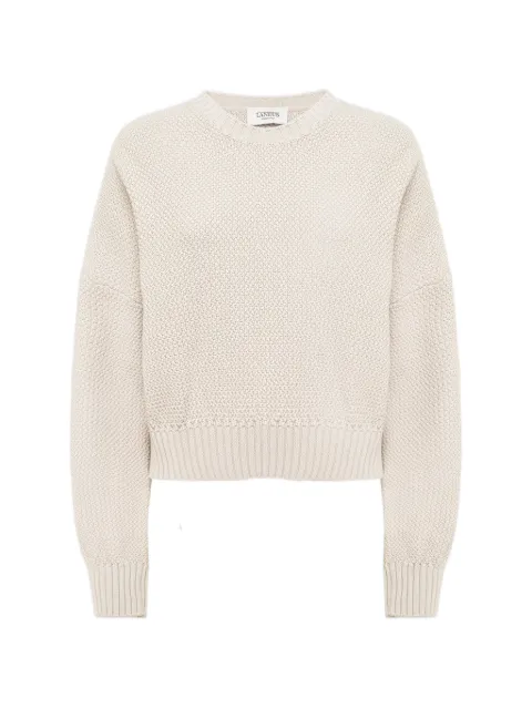 Laneus crew-neck knitted sweater Neutrals S6LAWOKN127