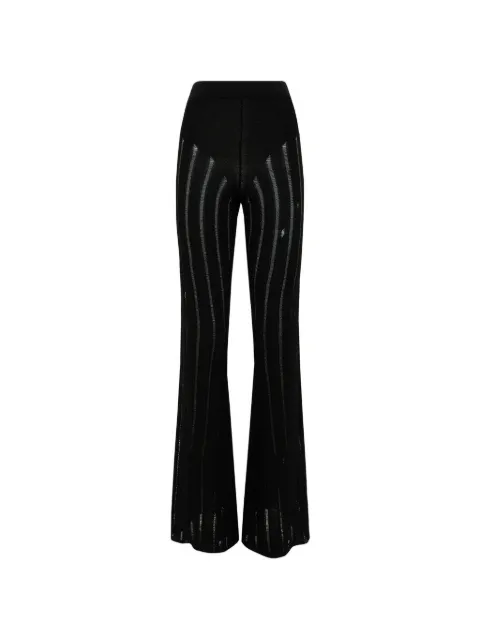Laneus knitted flared trousers Black S6LAWOKL157