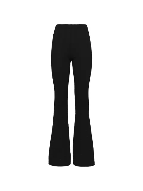 Laneus knitted flared trousers Black S6LAWOKL199