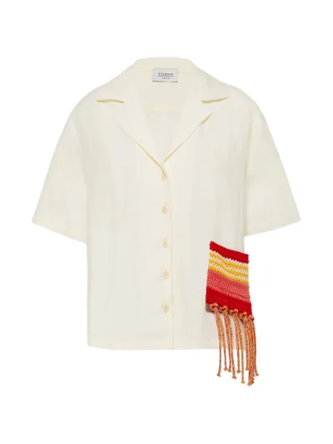 Laneus fringed-pocket skirt Neutrals S6LAWOSI182