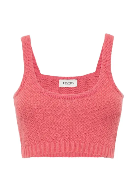 Laneus knitted cropped top Pink S6LAWOKO126
