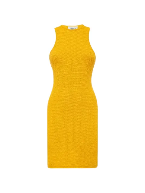 Laneus sleeveless knitted dress Yellow S6LAWOKD128