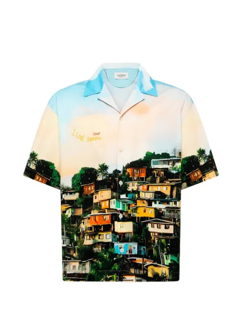 Laneus graphic-print short-sleeve shirt Green S6LAMASI208