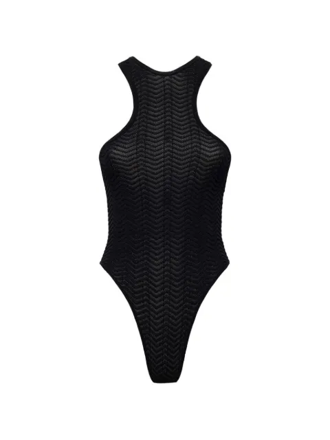 Laneus sleeveless halterneck body Black S6LAWOKB129