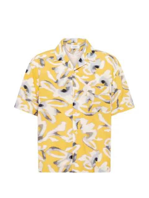 Laneus floral-pattern shirt Yellow S6LAMASI077