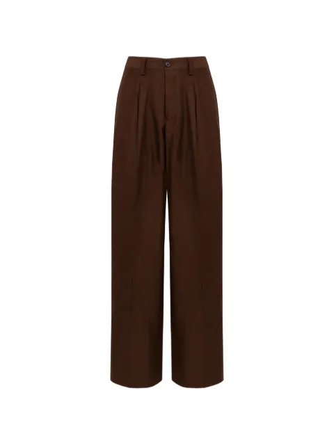 Laneus button tailored trousers Brown S6LAMAPA085
