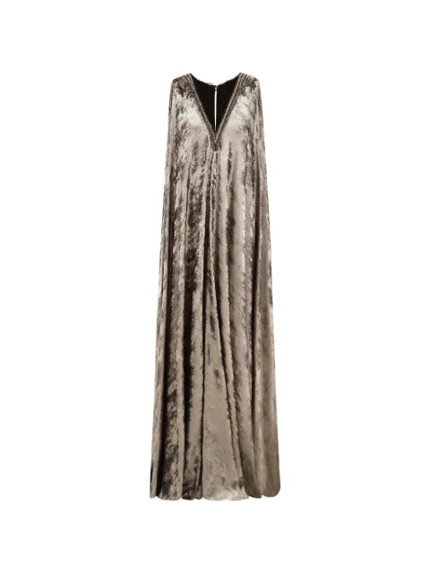 Gemy Maalouf metallic embellished maxi dress Grey GMPF247347LD
