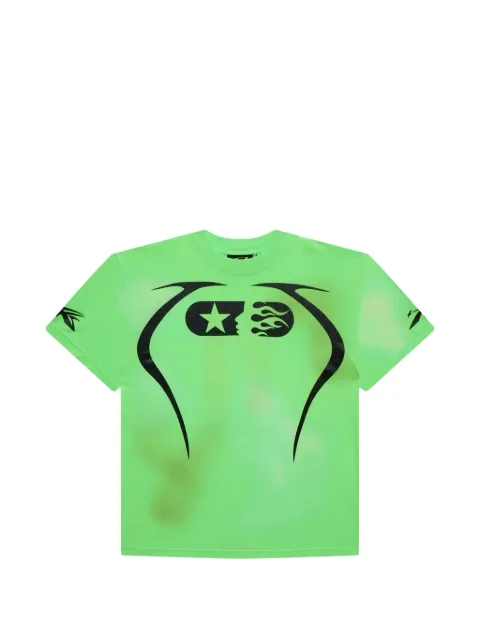 HELLSTAR warm up printed T-shirt Green HSR124