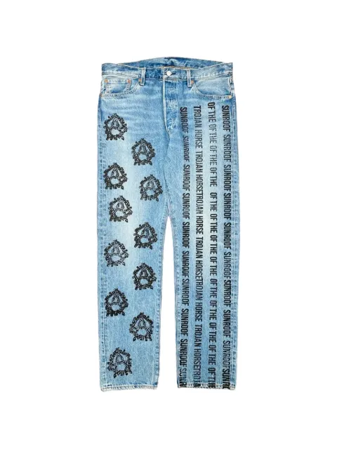 Denim Tears x Levi's x Virgil Abloh Sunroof of the Trojan Horse jeans Blue DT301