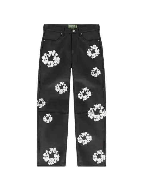 Denim Tears floral-motif trousers Black DT340