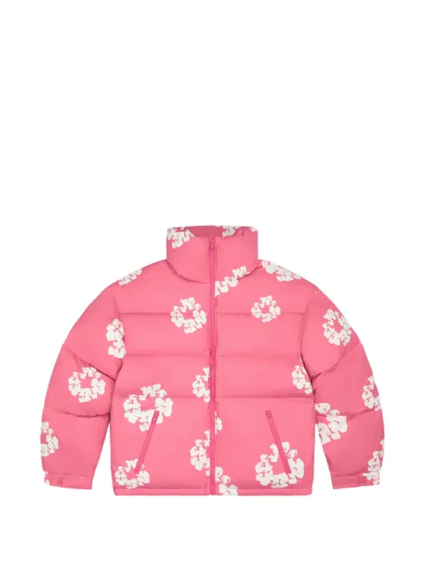 Denim Tears Wreath puffer jacket Pink DT336