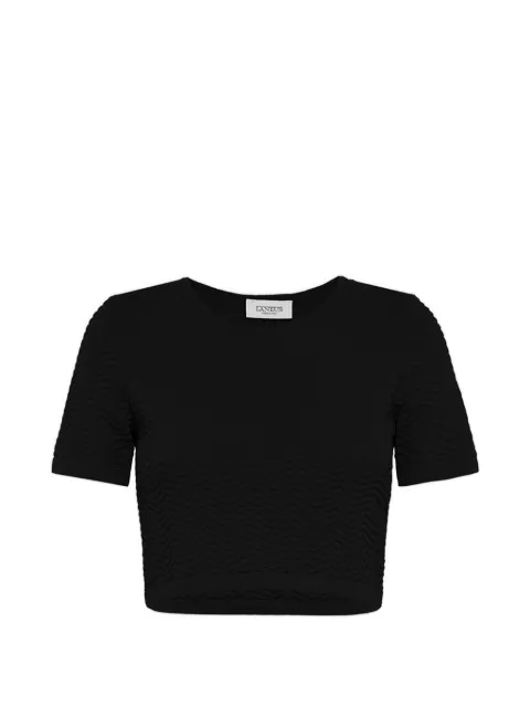 Laneus cropped T-shirt Black S6LAWOKO133