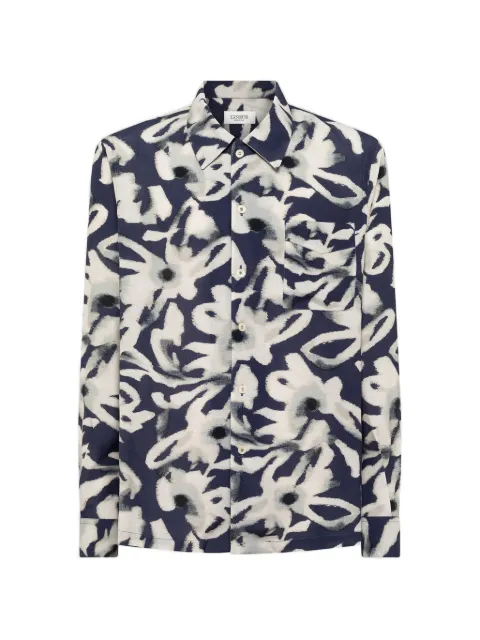 Laneus floral-print shirt Blue S6LAMASI081