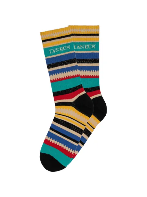 Laneus striped-pattern socks Black S6LAUASO211