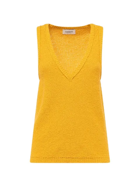 Laneus V-neck knitted sleeveless Yellow S6LAWOKA118