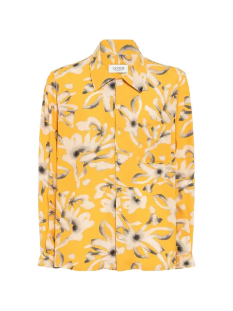 Laneus floral-pattern shirt Yellow S6LAMASI081