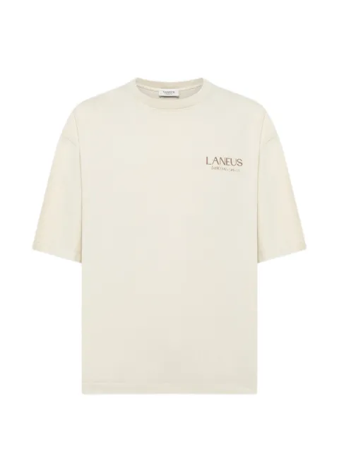 Laneus logo-print T-shirt Neutrals S6LAMATH118
