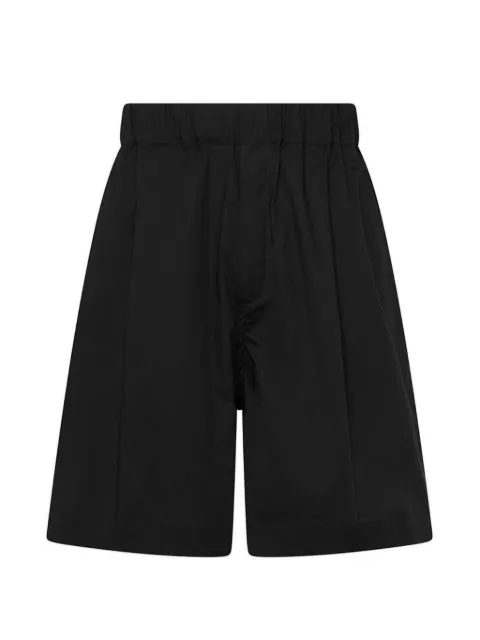 Laneus elasticated-waistband patch-pocket shorts Black S6LAMASH112110