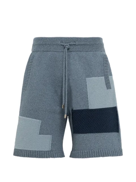 Laneus patchwork shorts Blue S6LAMAKS067
