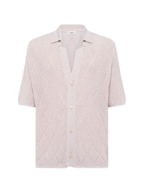 Laneus diamond-pattern cardigan Neutrals S6LAMAKS105015