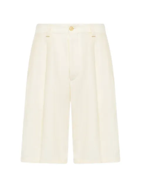 Laneus buttoned flap-pocket shorts Neutrals S6LAMASH090