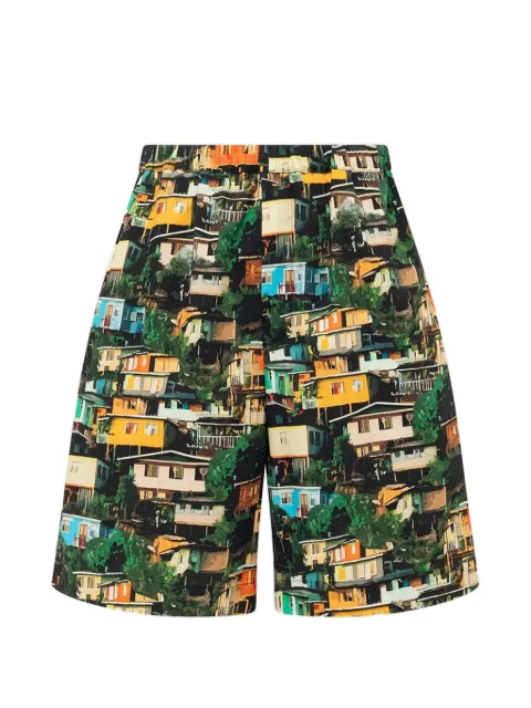 Laneus all-overprint shorts Black S6LAMASH209