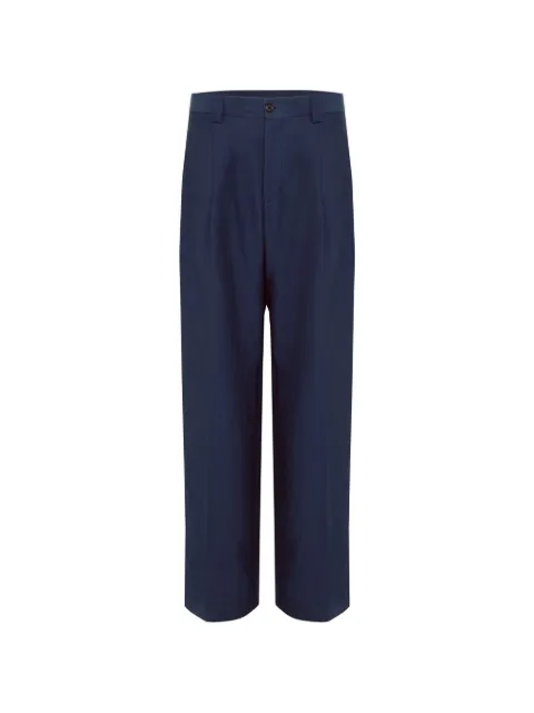 Laneus buttoned-flap-pocket trousers Blue S6LAMAPA085