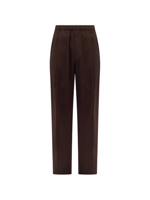 Laneus elasticated-waistband front-pleat trousers Brown S6LAMAPA088920
