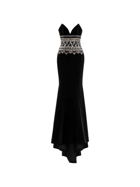Saiid Kobeisy strapless embroidered dress Black RTWFW2539