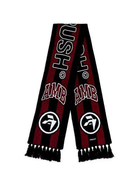 AMBUSH striped logo scarf Black 12115705