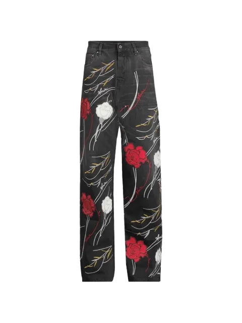 AMIRI floral-print trousers Black AMDNGH1104635