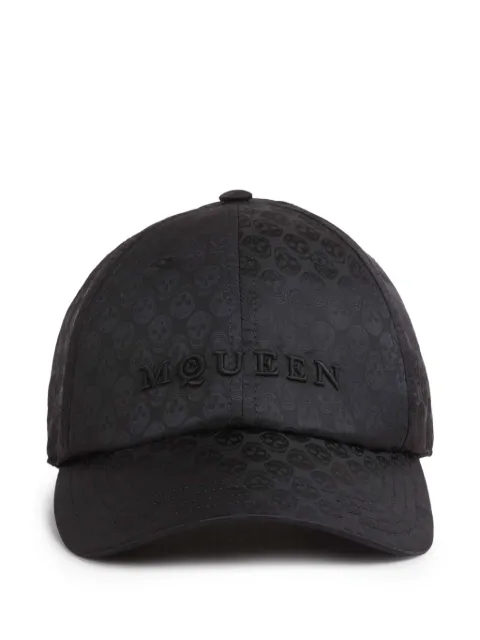 Alexander McQueen patterned cap hat Black 8386324419Q