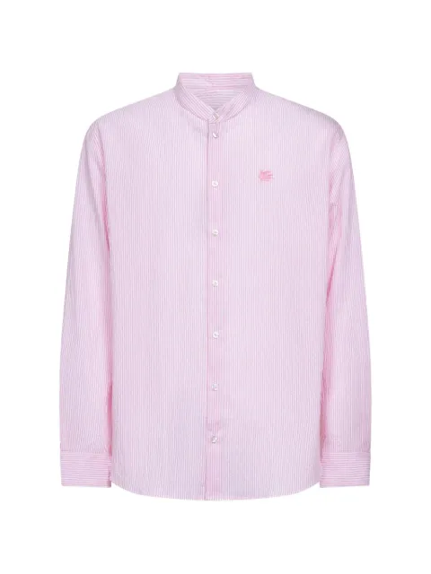 ETRO logo-embroidered striped-pattern shirt Pink MRIC006799TR596