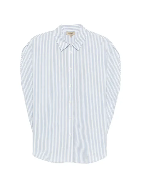 Woolrich striped-pattern shirt White CFWWSI2022FRUT5378