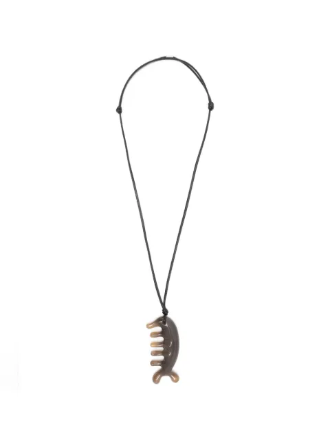 LEMAIRE Beluga Gua Sha pendant necklace Grey DI0007LO0047