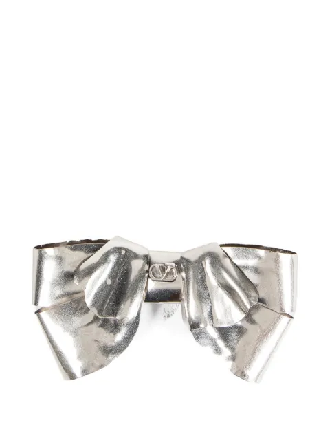 Valentino Garavani Trop Chou bow brooch Silver YJ0AX1DME