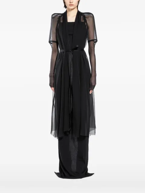 Rick Owens Metro tie-waist coat Black RP01F6921SNMTUS