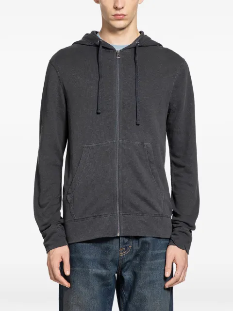 James Perse zip french-terry hoodie Grey MXA2130