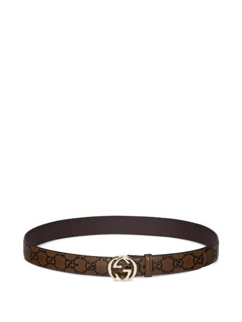 Gucci Interlocking G-buckle belt Brown 813008AAFYH