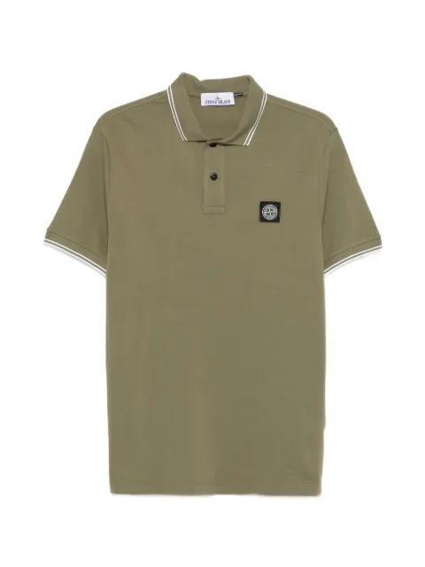 Stone Island 2200010 organic cotton piqué with stretch polo shirt polo shirt Green L1S152200010S0018